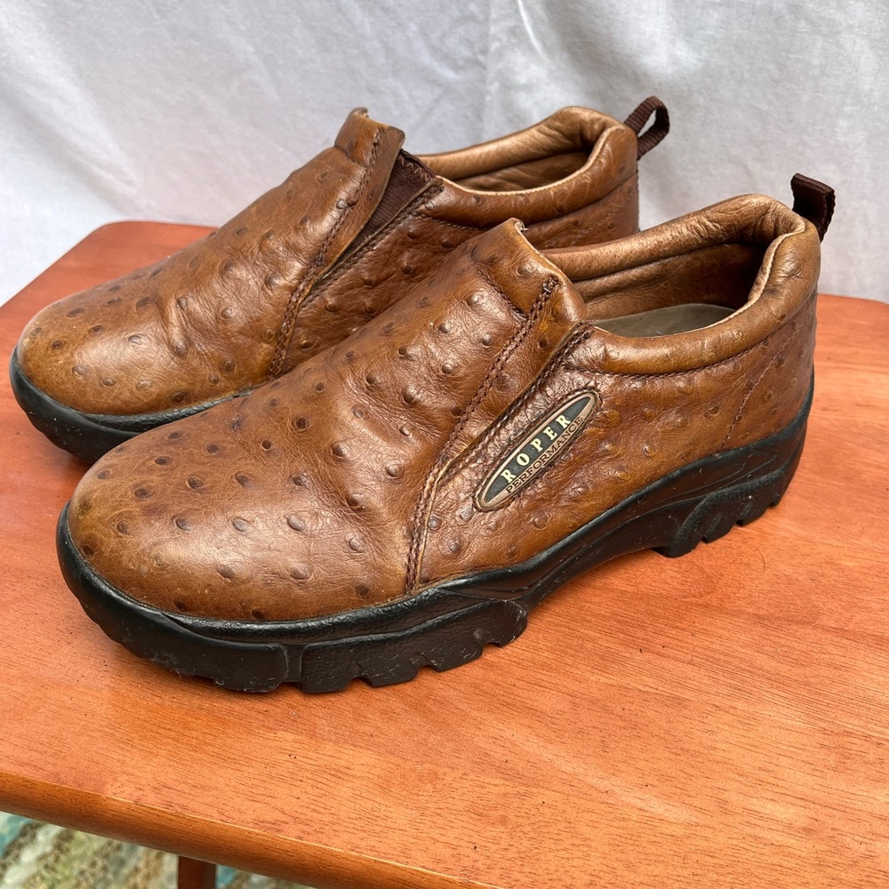 Men’s Roper Ostrich print casual shoes